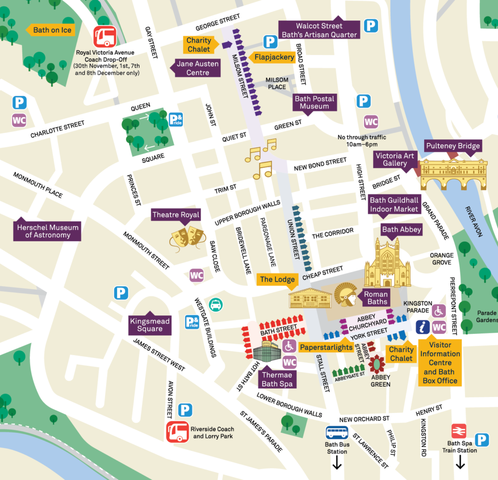 Bath Christmas Market Map