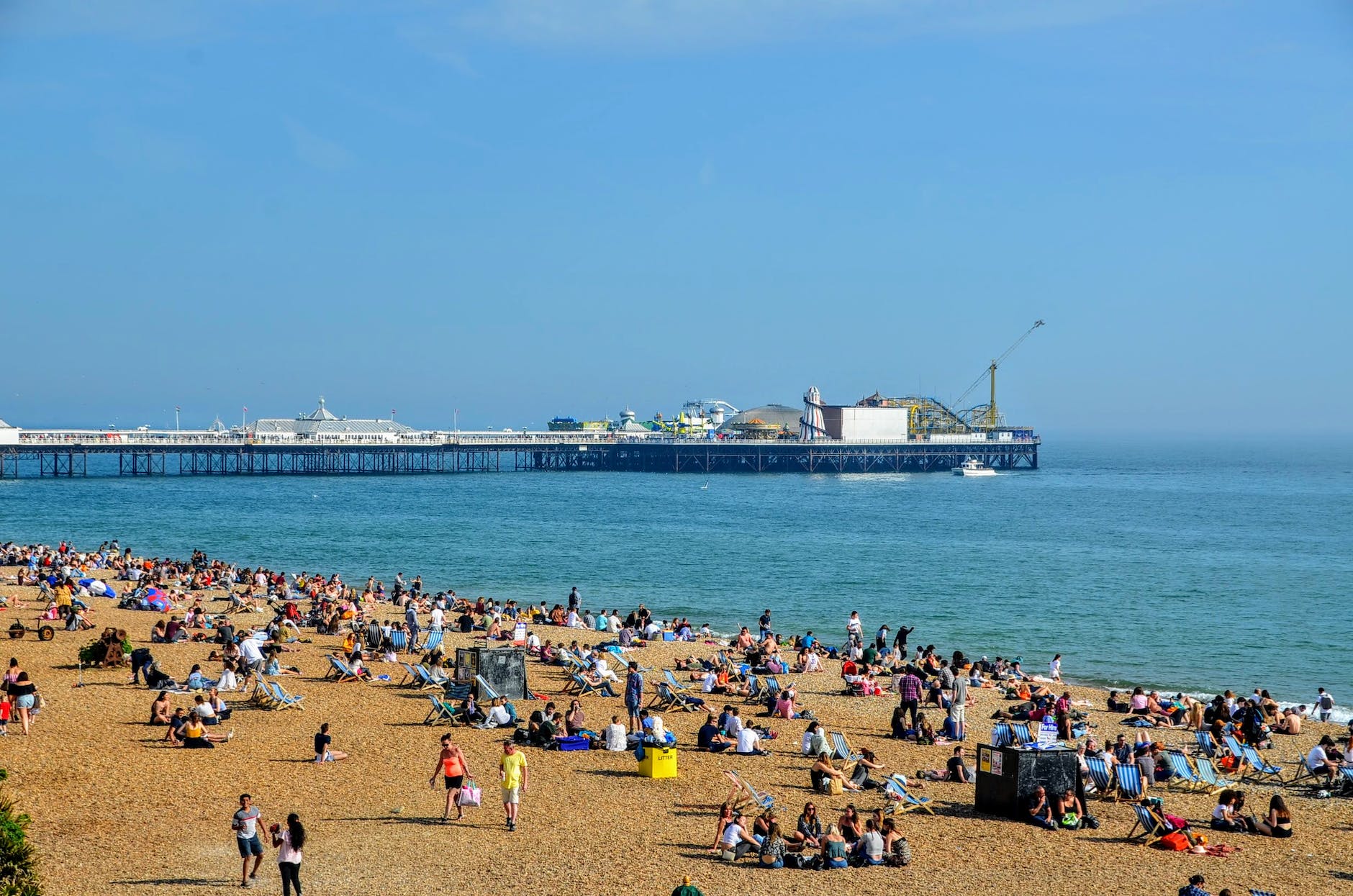 people in a crowded beach